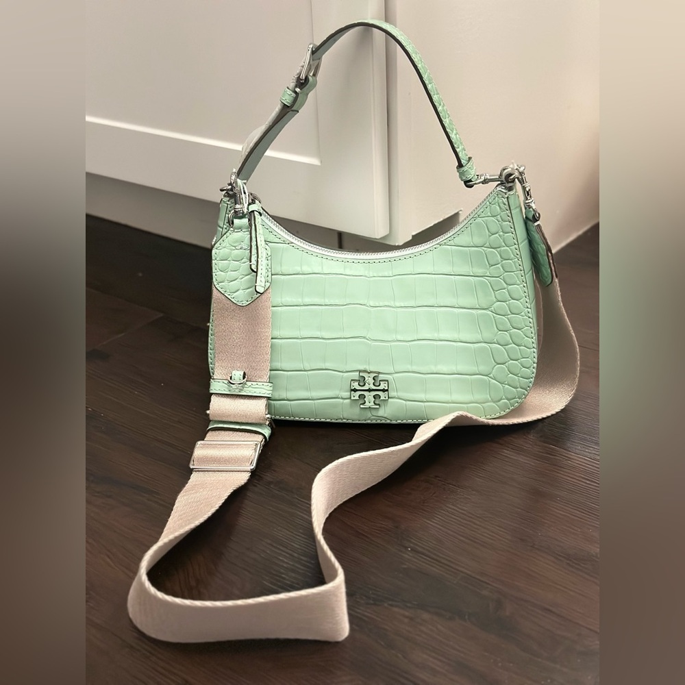 Tory Burch Thea Embossed Croc Convertible Crossbody